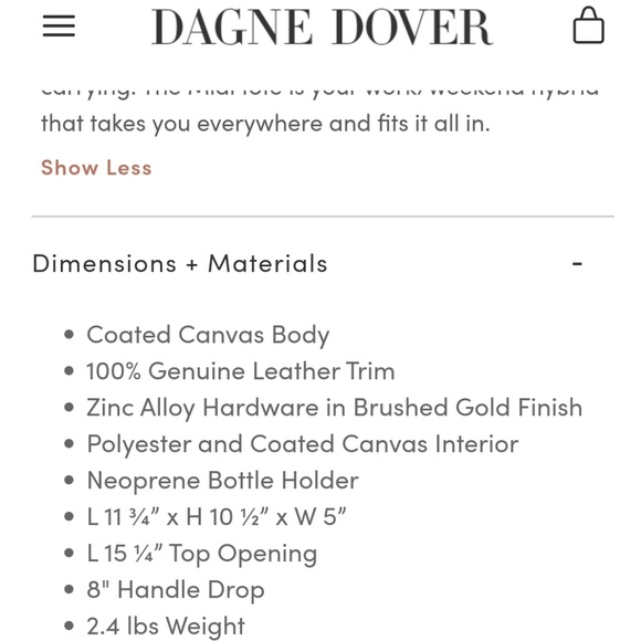 Dagne Dover Bleecker Blush Signature Midi Tote Bag - Picture 8 of 8